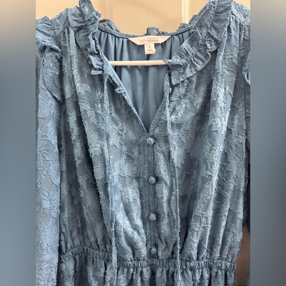 LC Lauren Conrad Blue Lace Mini Dress - Picture 2 of 8